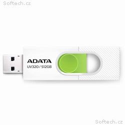 ADATA Flash Disk 512GB UV320, USB 3.2, bílo-zelená