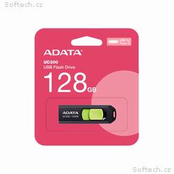 ADATA Flash Disk 128GB UC300, USB-C 3.2, černo-zel