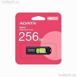 ADATA Flash Disk 256GB UC300, USB-C 3.2, černo-zel
