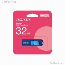ADATA UC300, 32GB, USB 3.2, USB-C, Modrá