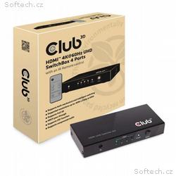 Club3D Video switch 4:1 HDMI 2.0 4K60Hz UHD, 4 por