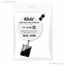 Club3D Adaptér aktivní USB 3.1 typ C na HDMI 2.0 U