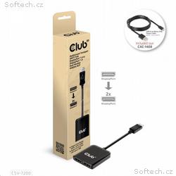 Club3D hub MST USB-C na DisplayPort, 4K60Hz (M, F)