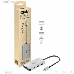 Club3D hub USB-C Gen2 PD na 2x USB-C 10G porty a 2