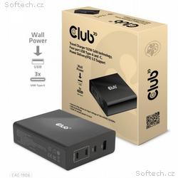 Club3D cestovní nabíječka 132W GAN technologie, 4x