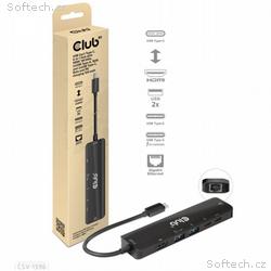 Club3D hub USB-C, 6-in-1 Hub s HDMI 8K30Hz, 2xUSB 