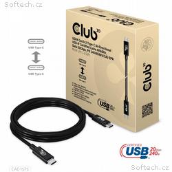 Club3D kabel USB4 Gen2x2 Typ-C, Oboustranný USB-IF