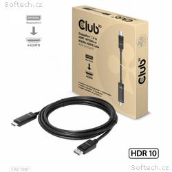 Club3D kabel DP 1.4 na HDMI, 4K120Hz nebo 8K60Hz H