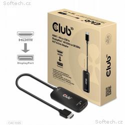 Club3D Adaptér HDMI + Micro USB na DisplayPort 4K1