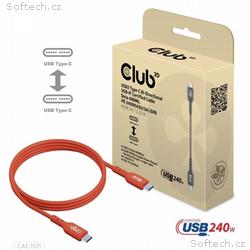 Club3D kabel USB-C, Oboustranný USB-IF Certifikova