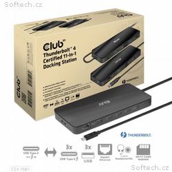 Club3D Dokovací stanice Thunderbolt 4 certifikovan