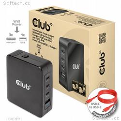 Club3D cestovní nabíječka 140W GaN technologie, 3x