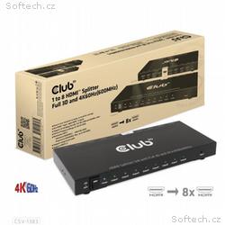Club3D Video rozbočovač 1:4 HDMI 2.0 4K120Hz, 4 po