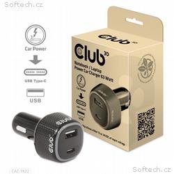 Club3D Auto nabíječka pro Notebooky 63W, 2 porty (