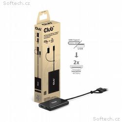 Club3D Video rozbočovač USB-C, A na 2xHDMI 2.0, Du
