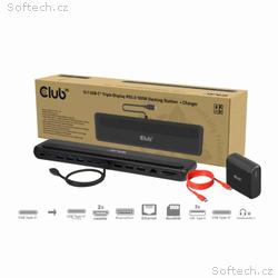 Club3D Dokovací stanice USB-C 12v1, 2xHDMI, 1xDP, 