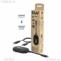 Club3D Bezdrátový adaptér (vysílač) USB-C na HDMI,