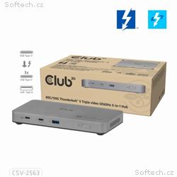 Club3D hub Thunderbolt 5 5v1, 3x USB-C TB5, 1x USB