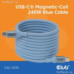 Club3D Kabel magnetický USB-C, 240W PD3.1, 480 Mbp