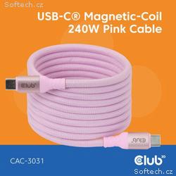 Club3D Kabel magnetický USB-C, 240W PD3.1, 480 Mbp