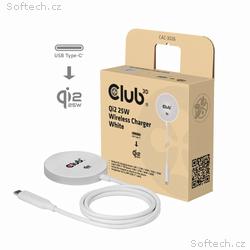 Club3D Bezdrátová nabíječka, 1x Qi2 25W, MagSafe, 