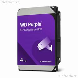WD Purple, 4TB, HDD, 3.5", SATA, 5400 RPM, Fialová