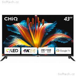 CHiQ U43QM8E TV 43", QLED, Google TV, Frameless, D