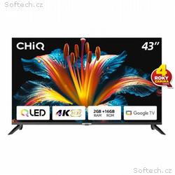 CHiQ U43QM8E TV 43", QLED, Google TV, Frameless, D