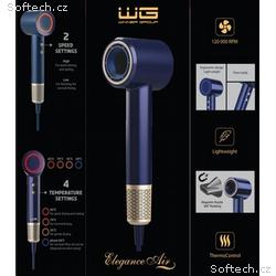 WG - Fén na vlasy WG Elegance Air, 1600W, modrá