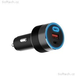 WG - Nabíječka do auta 3x USB 130W, 1x USB-C PD 10