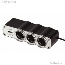 WG - Nabíječka do auta, rozbočovač, 3x zásuvka zap