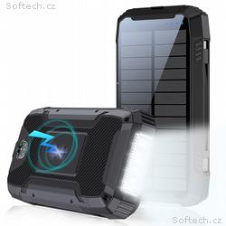 WG - Power Bank 20000 mAh, solarní panel + bezdrát
