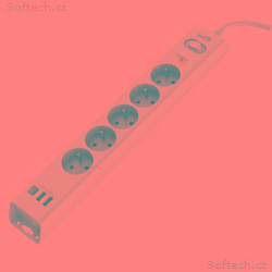 WG - Přepěťová ochrana 5 slotů + 2x USB-A + 1x USB
