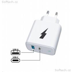 WG - Síťová nabíječka 2x USB 38W, 1x USB-C PD 20W 