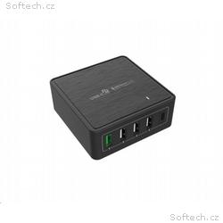 WG - Síťová nabíječka 5x USB 60W, 1x USB-A QC 3.0 