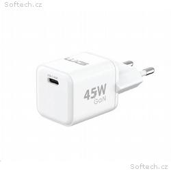 WG - Síťová nabíječka GaN 1x USB-C, PD PPS 45W, bí