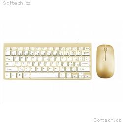 WG - Bluetooth klávesnice s myší, zlatá