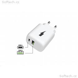 WG - Síťová nabíječka 2x USB, 1x USB-C PD PPS 3.0 