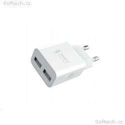 WG - Síťová nabíječka 2x USB-A 2,4A, white