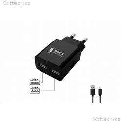 WG - Síťová nabíječka 2x USB-A 2,4A, Smart IC + ka