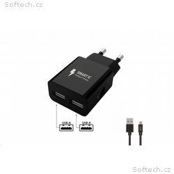 WG - Síťová nabíječka 2x USB-A 2,4A, Smart IC + ka