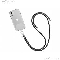 WG - Crossbody lace strap, transparent, black