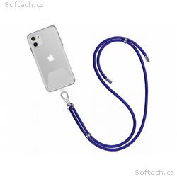 WG - Crossbody lace strap, transparent, blue