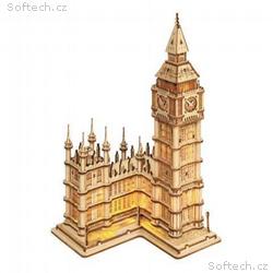 RoboTime dřevěné 3D puzzle hodinová věž Big Ben sv