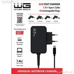 WG - Univerzální nabíječka 65W pro notebook s Type