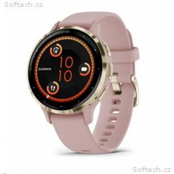 Garmin Venu® 3S, Nerezová luneta Soft Gold, pouzdr