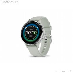 Garmin Venu® 3S, Silver, Sage grey, Silicone band