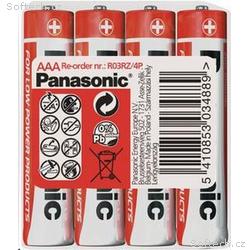 PANASONIC Zinkouhlíkové baterie Red Zinc R03RZ, 4P