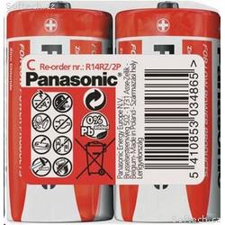 PANASONIC Zinkouhlíkové baterie Red Zinc R14RZ, 2P