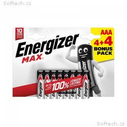Energizer LR03, 8 Max AAA 4+4 zdarma